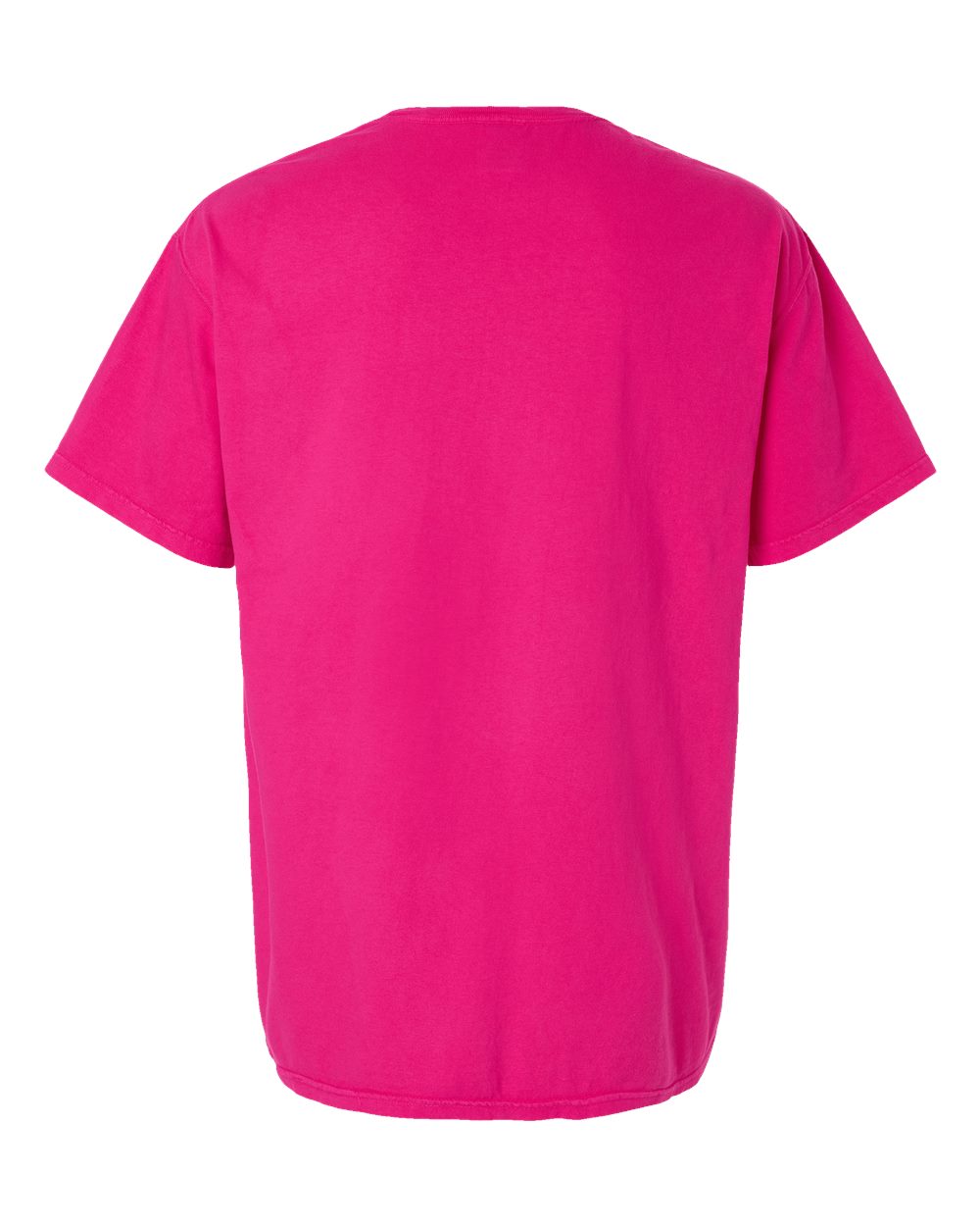 Rear View of Peony Pink Garment-Dyed T-Shirt - GDH100