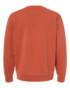 Rear View of Pigment Amber Midweight Pigment-Dyed Crewneck Sweatshirt - PRM3500
