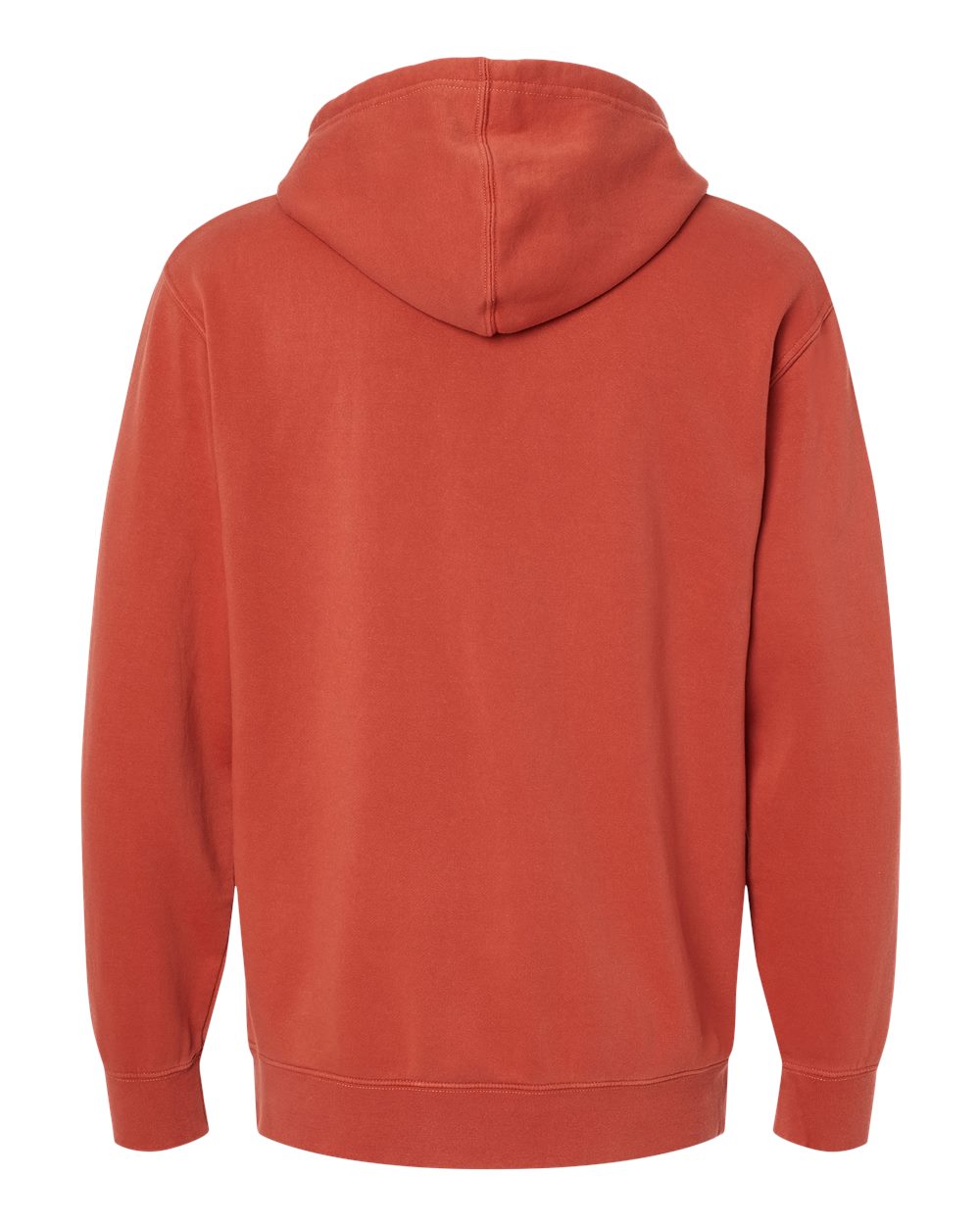 Rear View of Pigment Amber Midweight Pigment-Dyed Hooded Sweatshirt - PRM4500