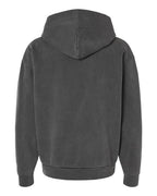 Rear View of Pigment Black Mainstreet Hooded Sweatshirt - IND420XD