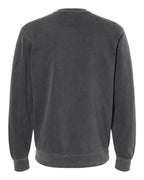 Rear View of Pigment Black Midweight Pigment-Dyed Crewneck Sweatshirt - PRM3500