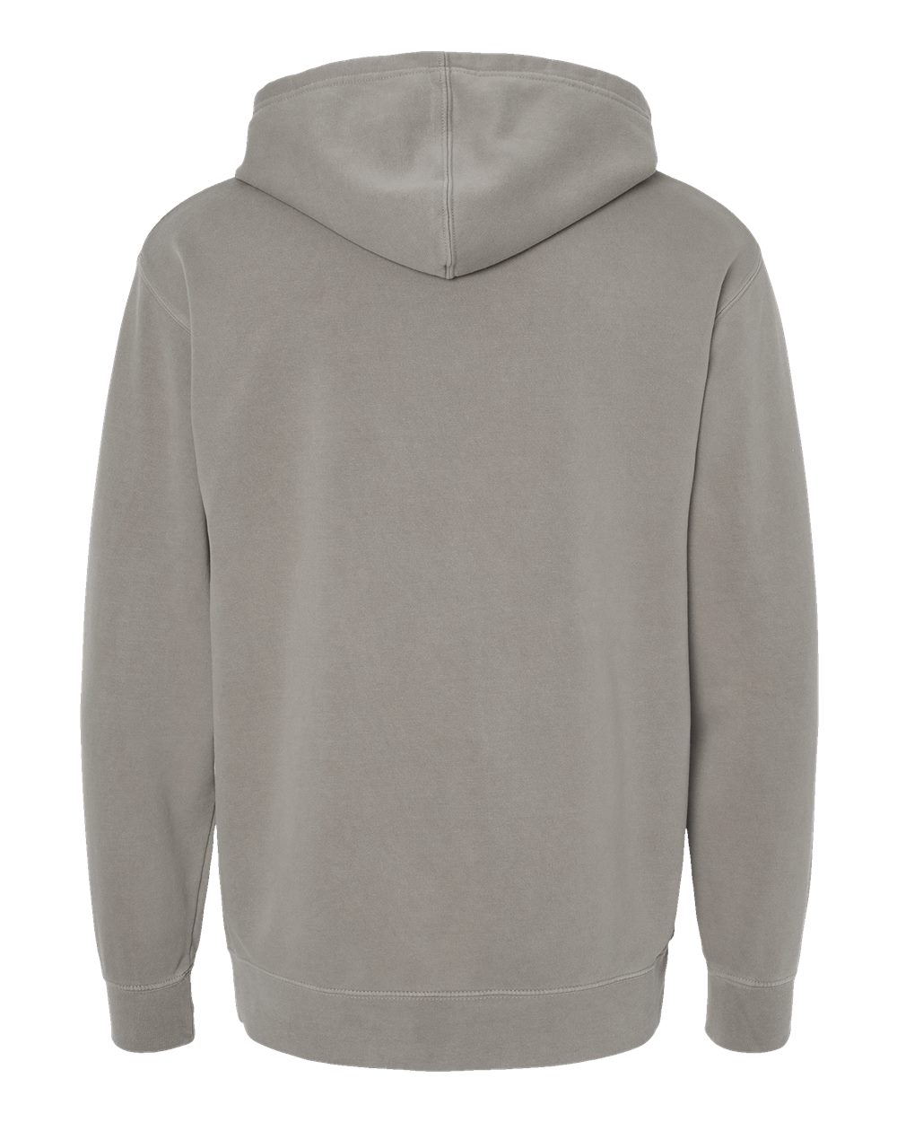 Rear View of Pigment Cement Midweight Pigment-Dyed Hooded Sweatshirt - PRM4500