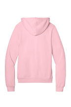 Rear View of Pink BELLA+CANVAS Unisex Sponge Fleece Pullover Hoodie. BC3719