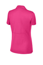 Rear View of Pink Raspberry Sport-Tek Women's Micropique Sport-Wick Polo. LST650