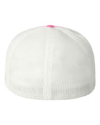 Rear View of Pink/ White Trucker Cap - 6511