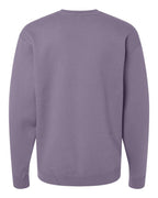 Rear View of Plum Heavyweight Crewneck Sweatshirt - IND3000