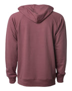 Rear View of Port Icon Lightweight Loopback Terry Hooded Sweatshirt - SS1000