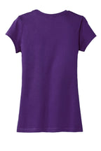 Rear View of Purple District Women's Fitted Very Important Tee . DT6001