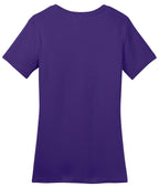 Rear View of Purple District Women's Perfect Weight Tee. DM104L