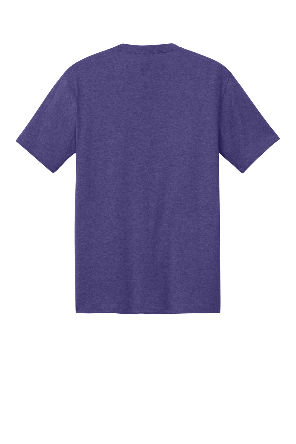 Rear View of Purple Frost District Perfect Tri Tee. DM130