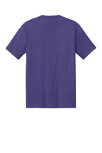 Rear View of Purple Frost District Perfect Tri Tee. DM130