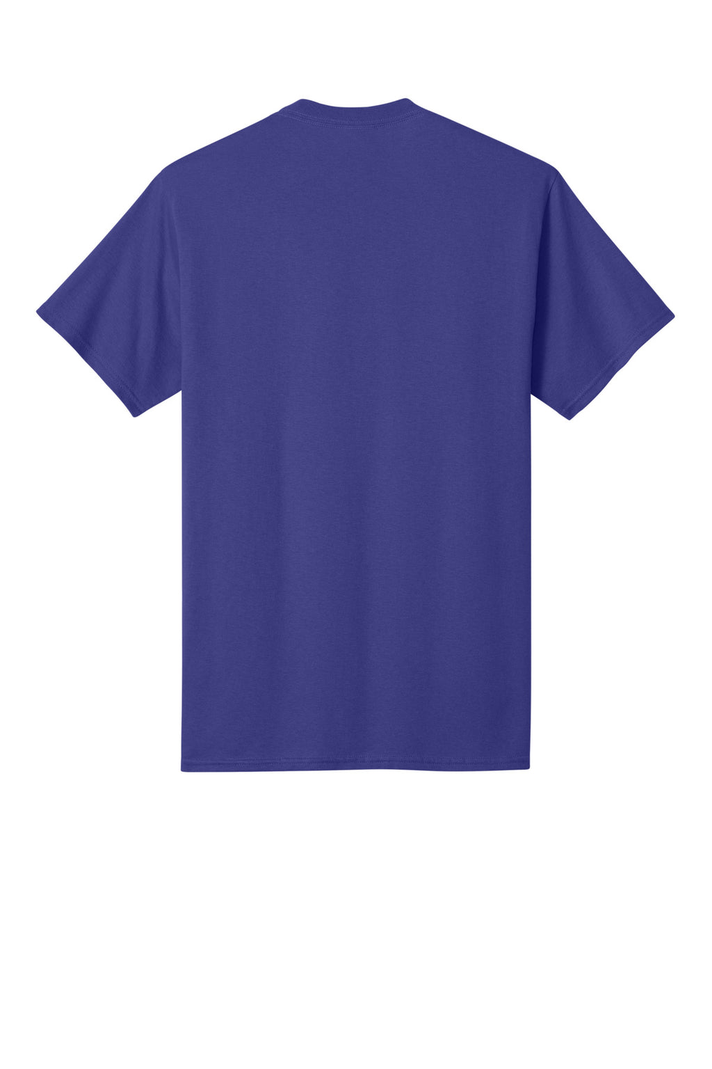 Rear View of Purple Port & Co Core Cotton Tee. PC54