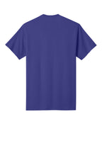 Rear View of Purple Port & Co Core Cotton Tee. PC54