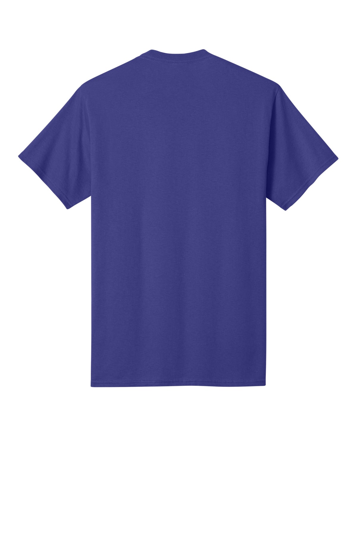 Rear View of Purple Port & Co Core Cotton Tee. PC54