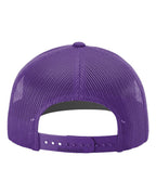 Rear View of Purple Snapback Trucker Cap - 112