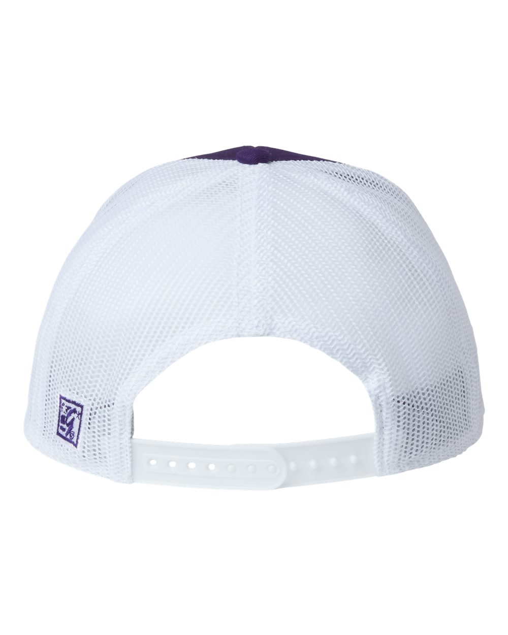 Rear View of Purple/ White Everyday Trucker Cap - GB452E