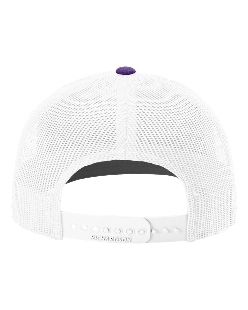 Rear View of Purple/ White Snapback Trucker Cap - 112
