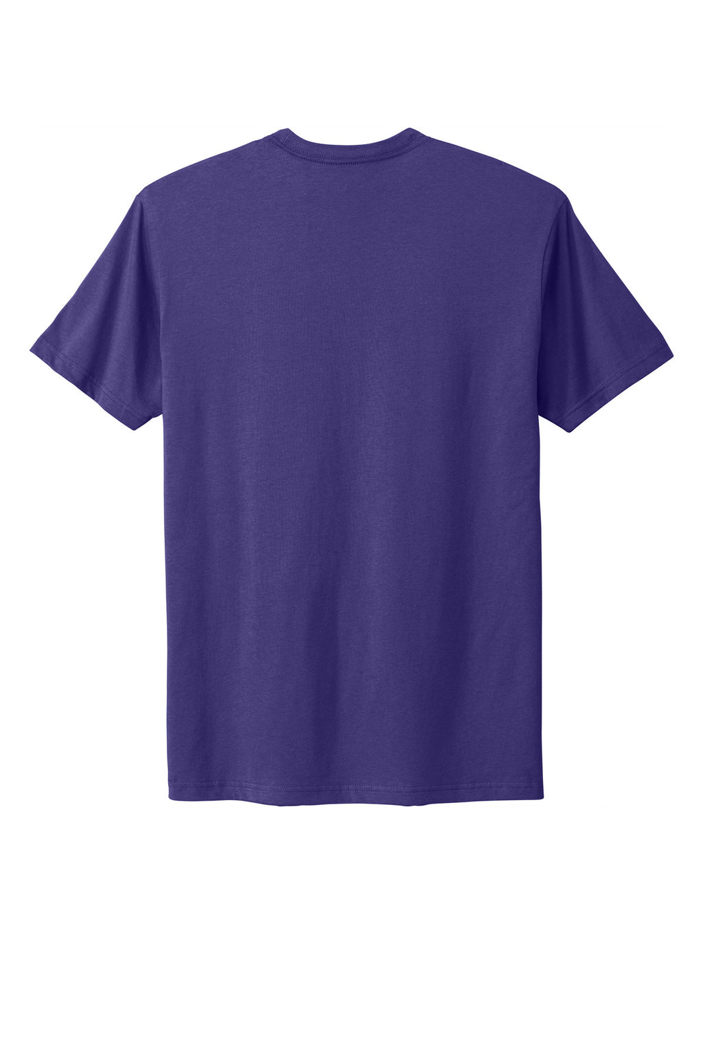 Rear View of PurpleRush Next Level Apparel Adult Cotton Tee. NL3600