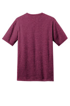 Rear View of Raspberry Flck District Perfect Blend CVC Tee. DM108