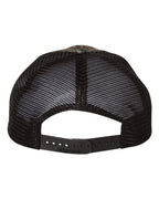 Rear View of Realtree Original/ Black Garment Washed Printed Trucker Cap - 111P