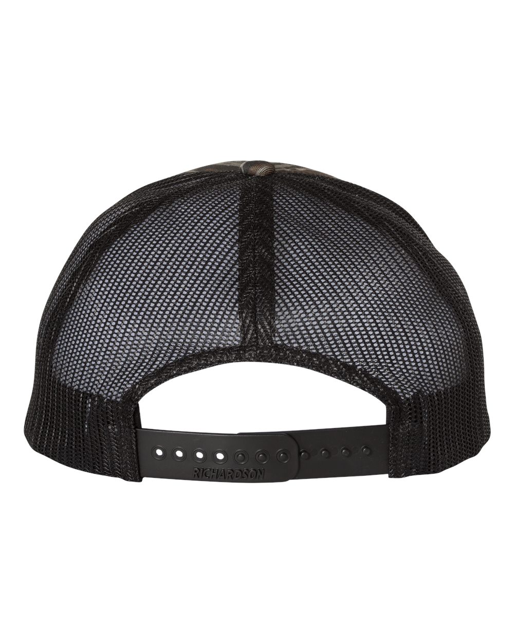 Rear View of Realtree Original/ Black Printed Trucker Cap - 112P