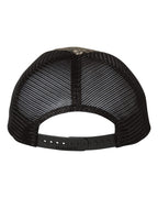 Rear View of Realtree Timber/ Black Garment Washed Printed Trucker Cap - 111P