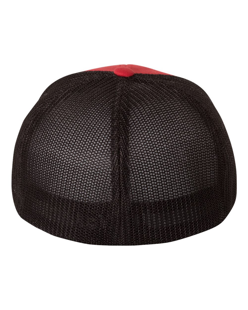 Rear View of Red/ Black Trucker Cap - 6511