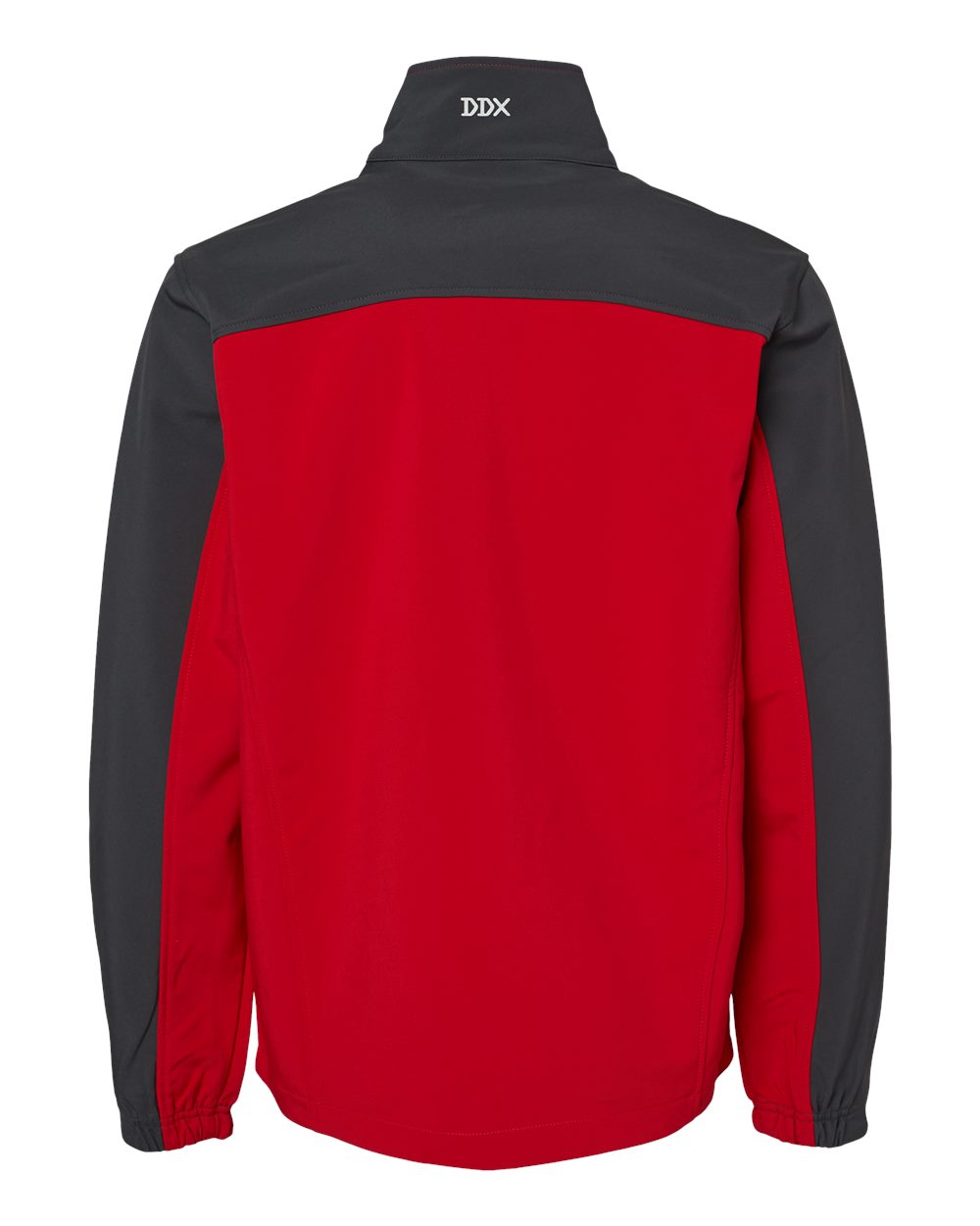 Rear View of Red/ Charcoal Motion Soft Shell Jacket Tall Sizes - 5350T