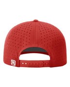 Rear View of Red Laser Perf R-Flex Cap - 632