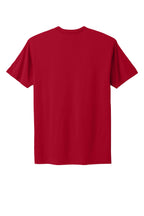 Rear View of Red Next Level Apparel Adult Cotton Tee. NL3600