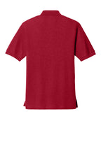 Rear View of Red Port Authority Silk Touch Polo K500