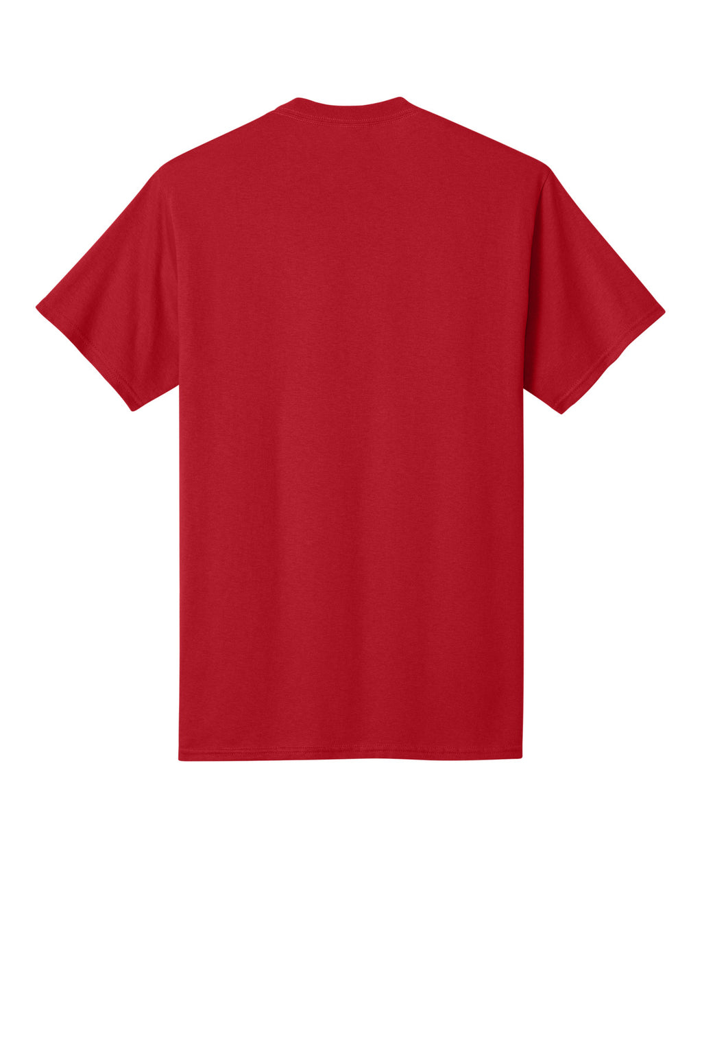 Rear View of Red Port & Co Core Cotton Tee. PC54