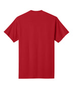 Rear View of Red Port & Co Core Cotton Tee. PC54