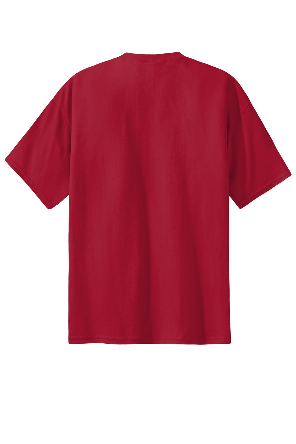 Rear View of Red Port & Co Essential Tee. PC61