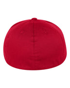 Rear View of Red Pro-Baseball On Field Cap - 6297F