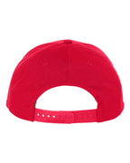Rear View of Red Pro Twill Snapback Cap - 212