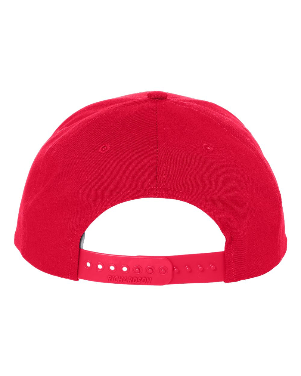 Rear View of Red Pro Twill Snapback Cap - 212