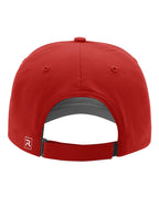 Rear View of Red Relaxed Performance Lite Cap - 220