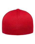 Rear View of Red Ultrafiber Mesh Cap - 6533