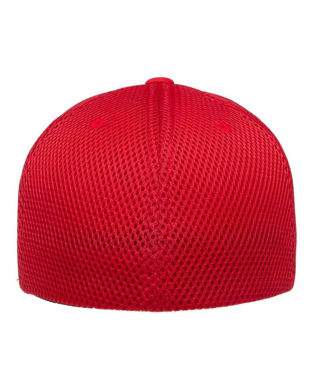 Rear View of Red Ultrafiber Mesh Cap - 6533