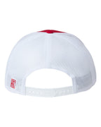 Rear View of Red/ White Everyday Rope Trucker Cap - GB452R
