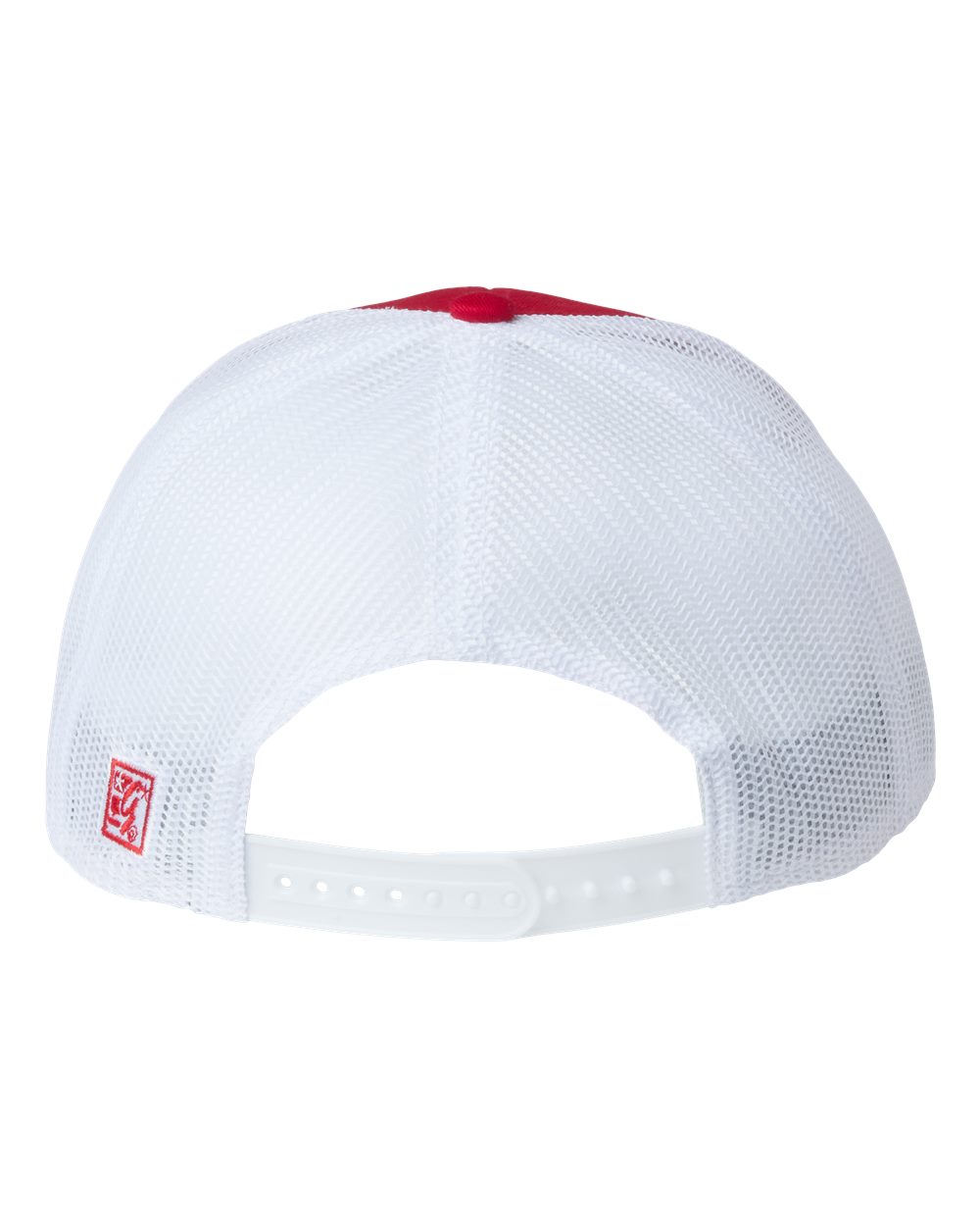 Rear View of Red/ White Everyday Rope Trucker Cap - GB452R