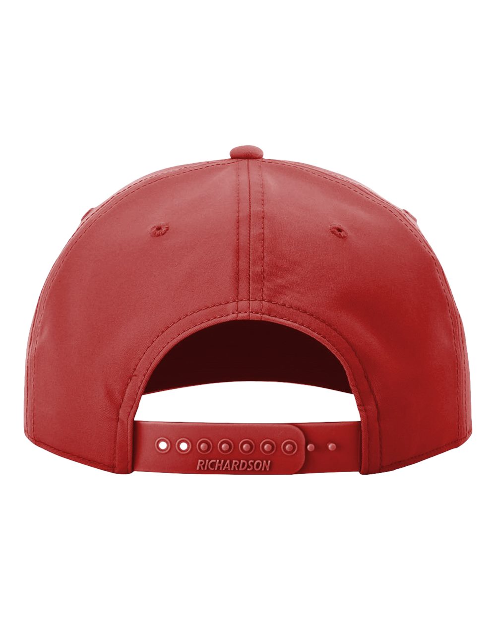 Rear View of Red/ White Five Panel Classic Rope Cap - 258