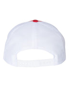 Rear View of Red/ White Low Pro Trucker Cap - 115