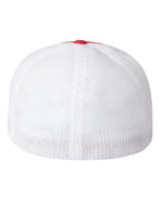 Rear View of Red/ White Trucker Cap - 6511