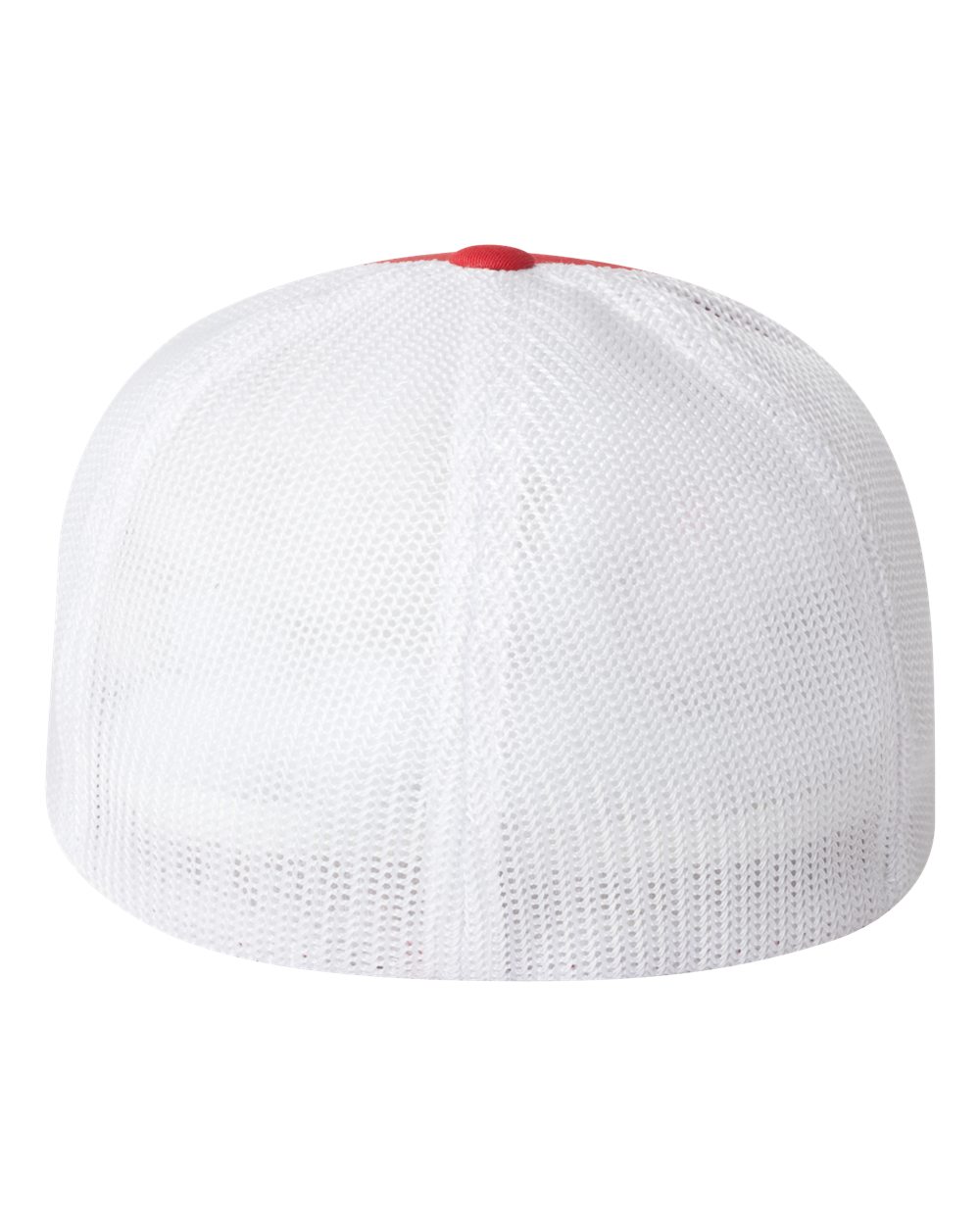 Rear View of Red/ White Trucker Cap - 6511
