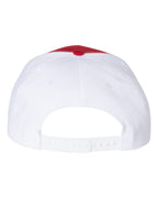 Rear View of Red/ White Twill Back Trucker Cap - 312