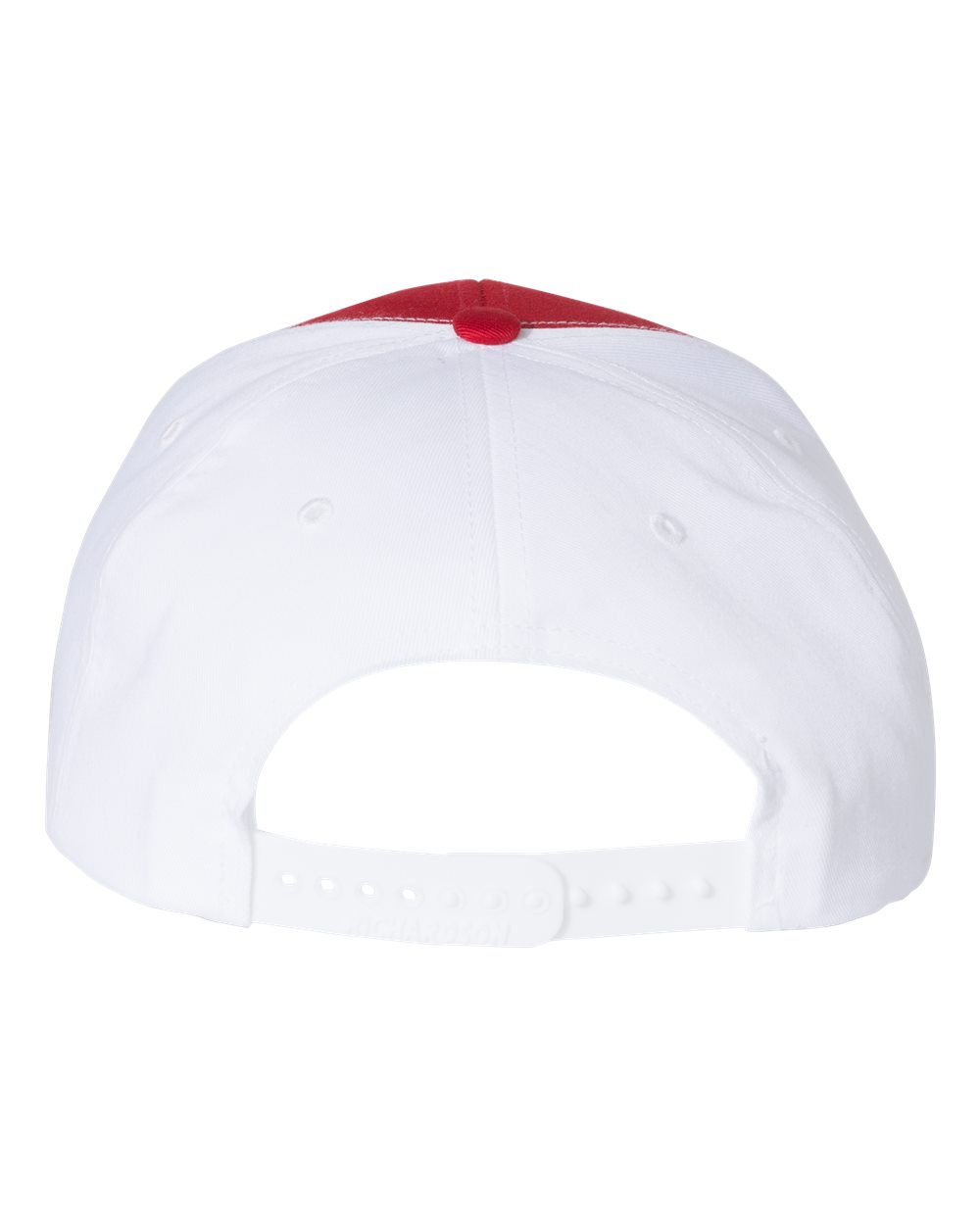 Rear View of Red/ White Twill Back Trucker Cap - 312