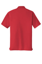 Rear View of Rich Red Port Authority Dry Zone UV Micro-Mesh Polo. K110