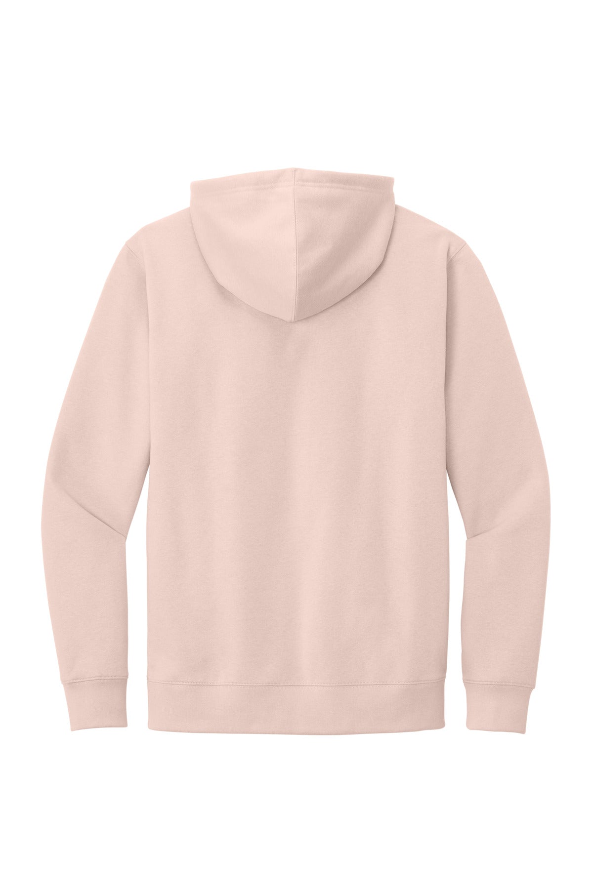 Rear View of Rosewater Pink District V.I.T. Fleece Hoodie DT6100